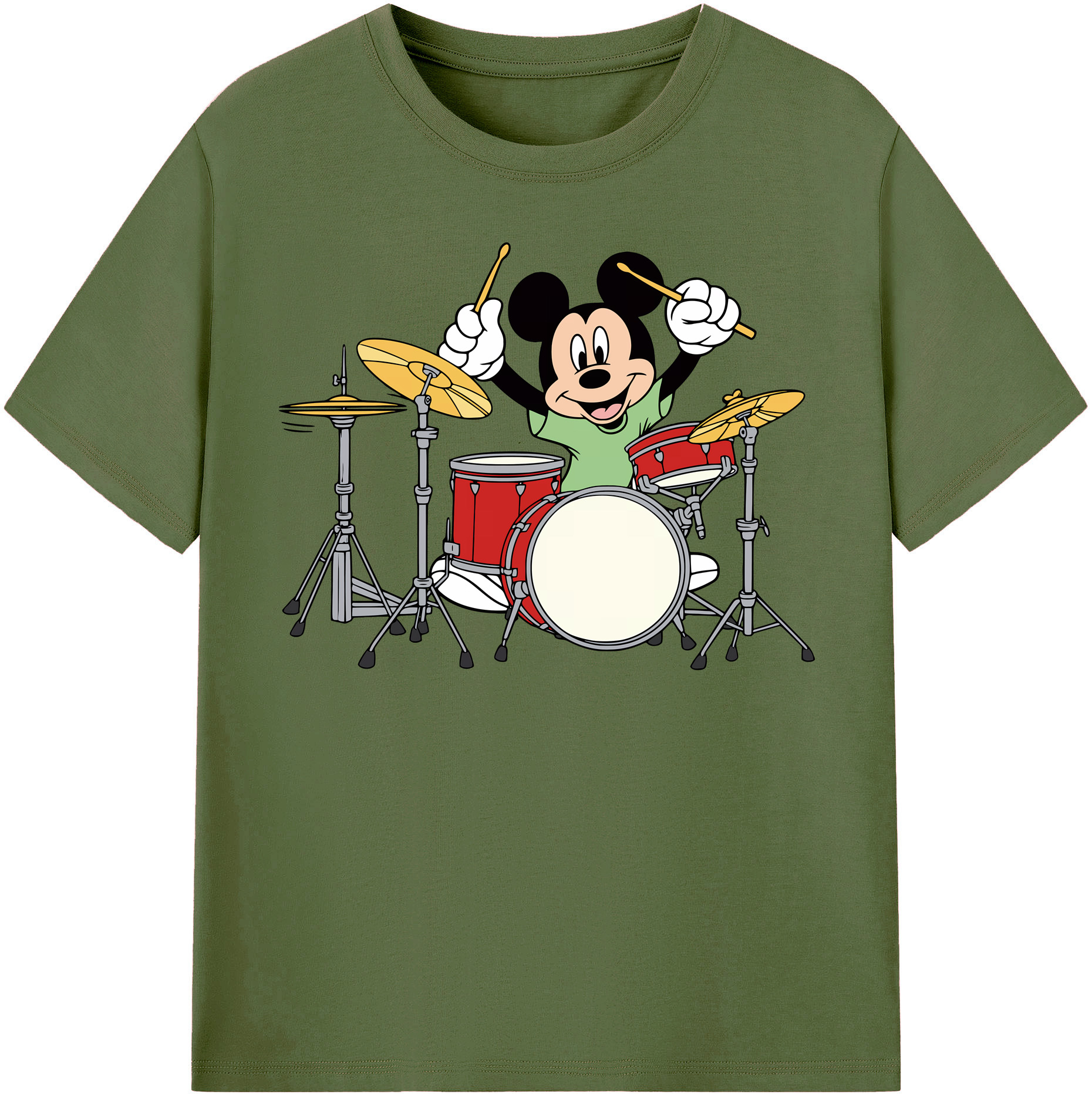 （画像用） ミッキーマウス Mickey Mouse 綿100％半袖Tシャツ（フロントプリント）
